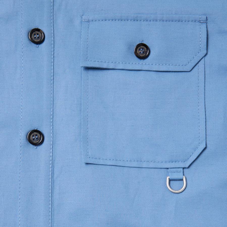Paolo Pecora Overshirt Mezza Manica - Azzurro Polvere Saldi