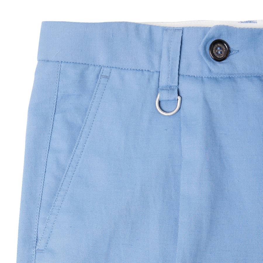 Paolo Pecora Chino in Tela di Cotone Lino - Azzurro Hotsell