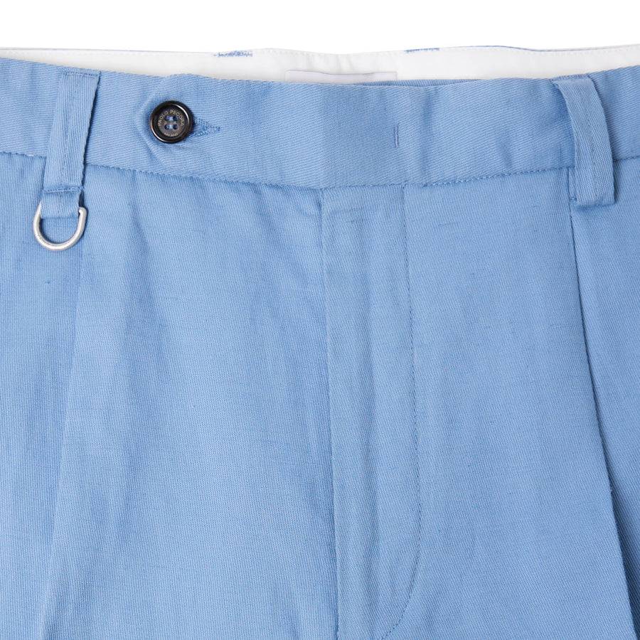 Paolo Pecora Chino in Tela di Cotone Lino - Azzurro Hotsell