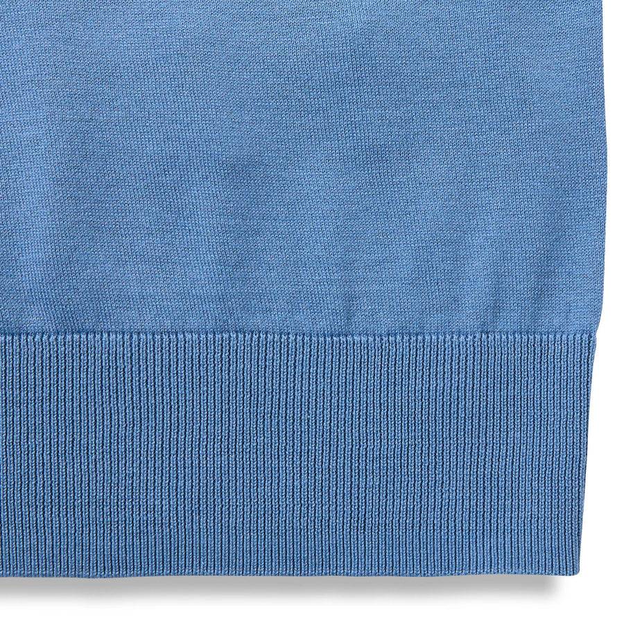 Paolo Pecora Polo in Seta Cotone Extrafine - Azzurro Polvere Saldi Di Fabbrica