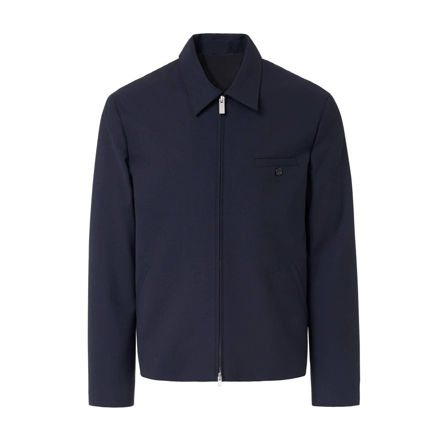 Paolo Pecora Giacca in Fresco Lana - Blu Navy