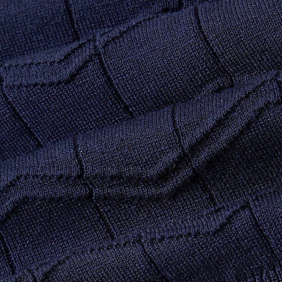 Paolo Pecora Polo Manica Corta in Seta Cotone Extrafine - Blu Navy Negozio