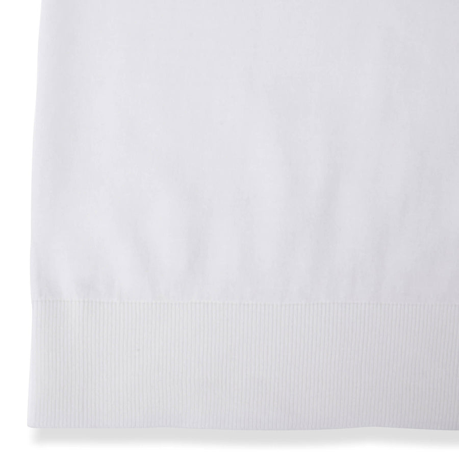 Paolo Pecora Maglia in Cotone Extrafine - Bianco Latte/Navy In Saldo