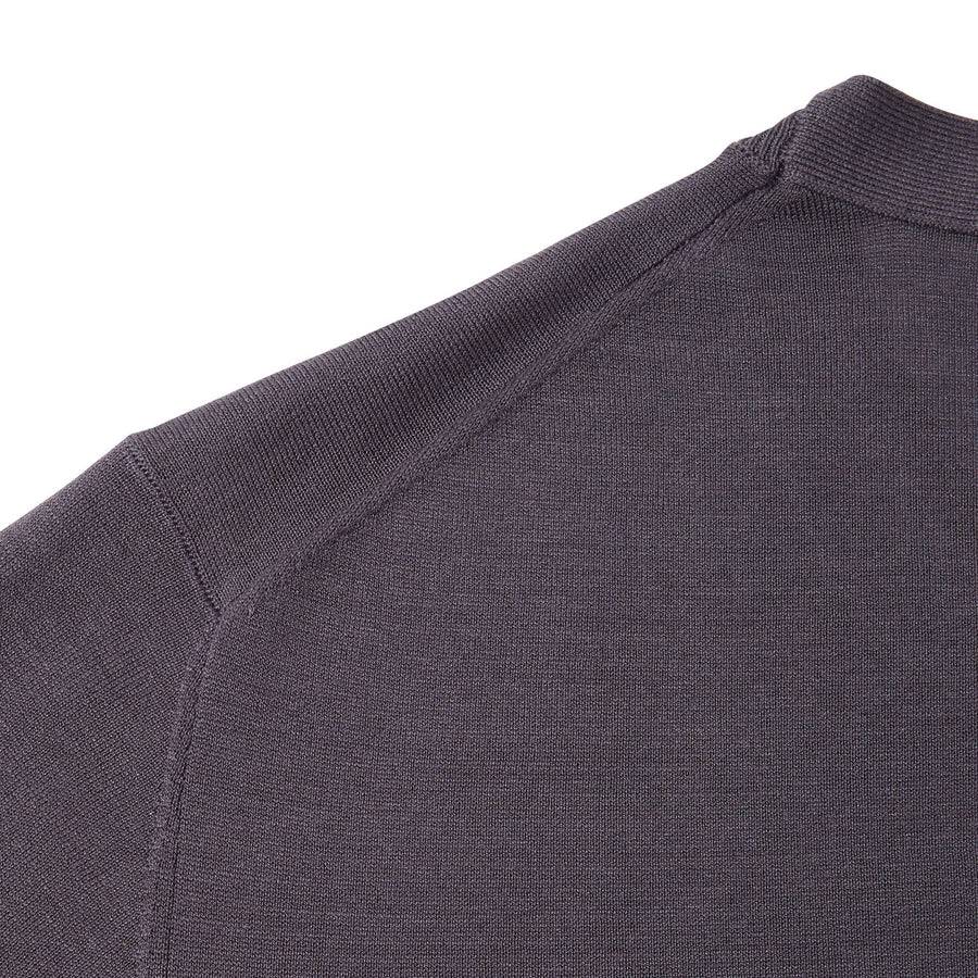 Paolo Pecora Maglia Manica Lunga in Seta Cotone Extrafine - Grigio Antracite 2025