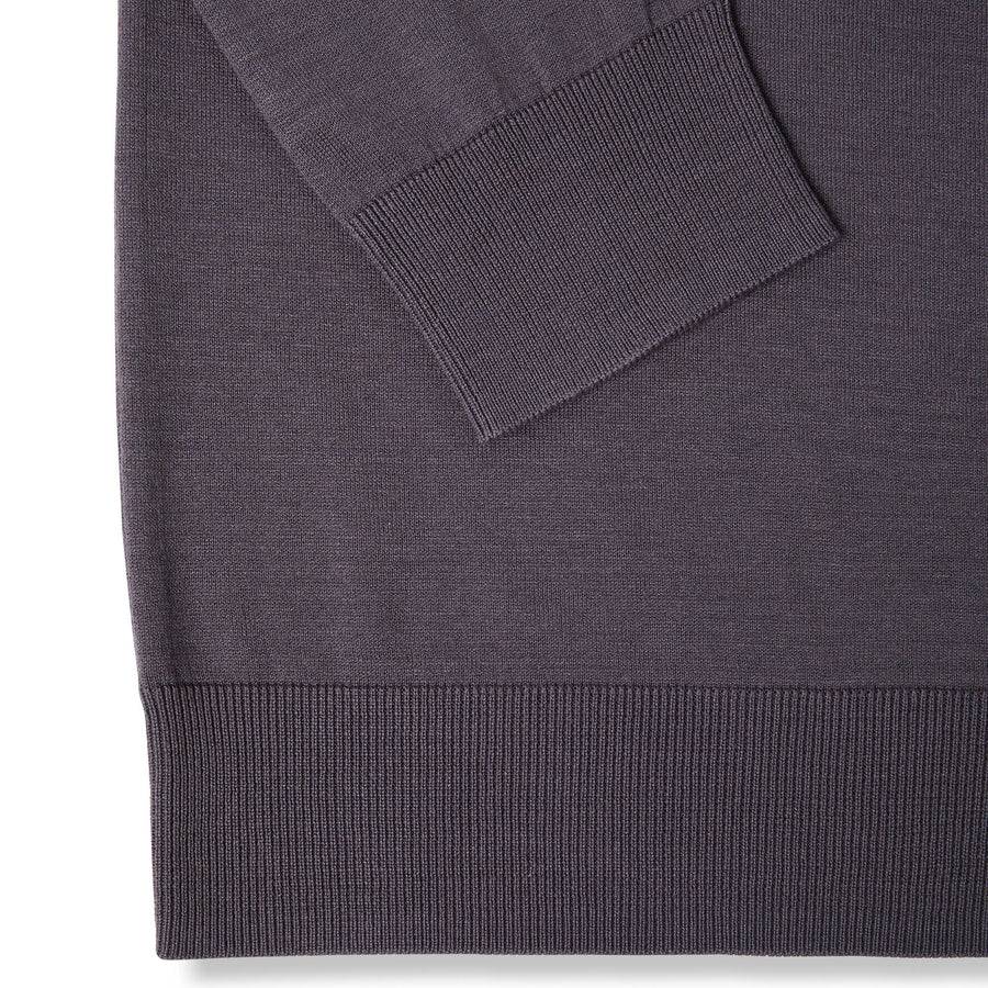 Paolo Pecora Maglia Manica Lunga in Seta Cotone Extrafine - Grigio Antracite 2025