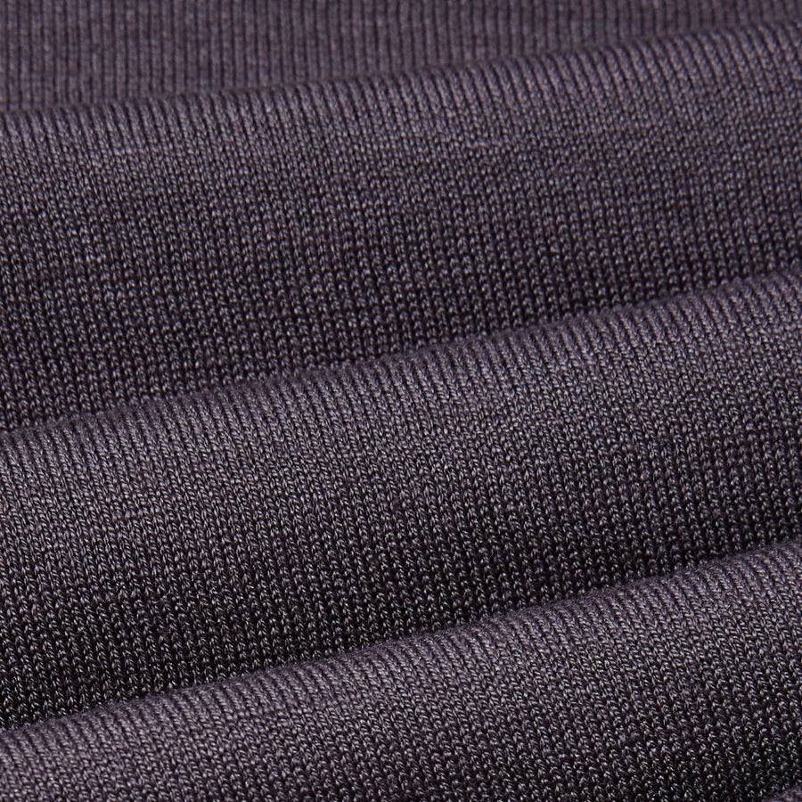 Paolo Pecora Maglia Manica Lunga in Seta Cotone Extrafine - Grigio Antracite 2025