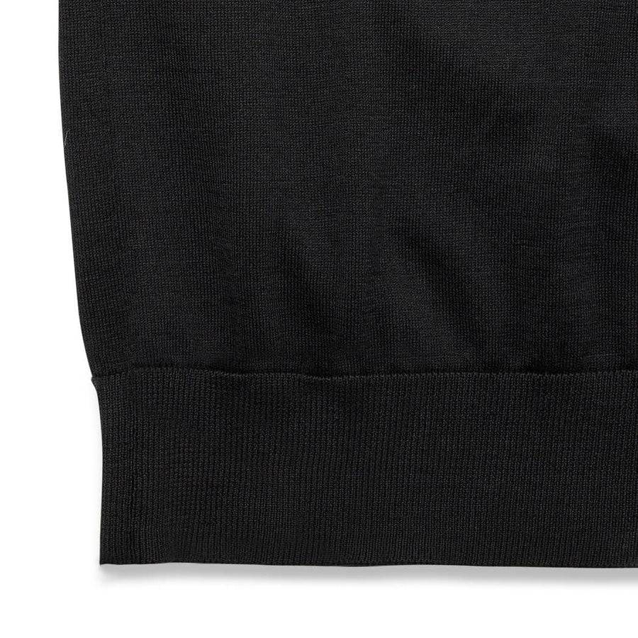 Paolo Pecora Polo in Maglia Nera di Seta Cotone Extrafine In Linea