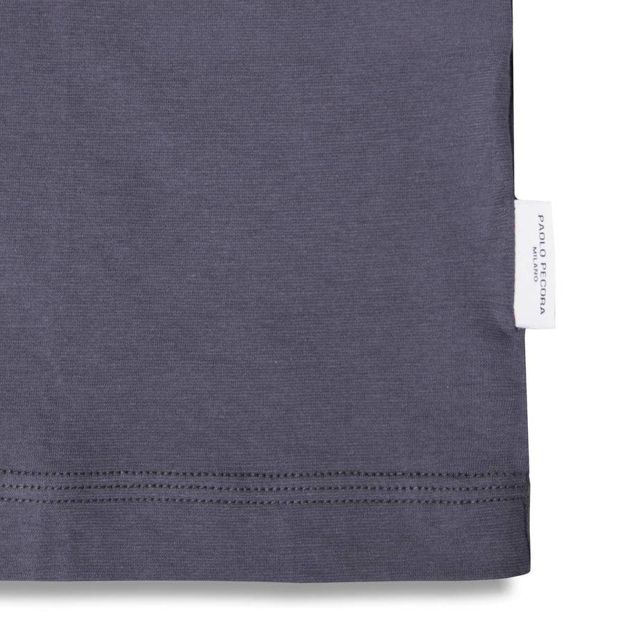 Paolo Pecora T-Shirt in Jersey Extrafine - Grigio Antracite Negozi Online