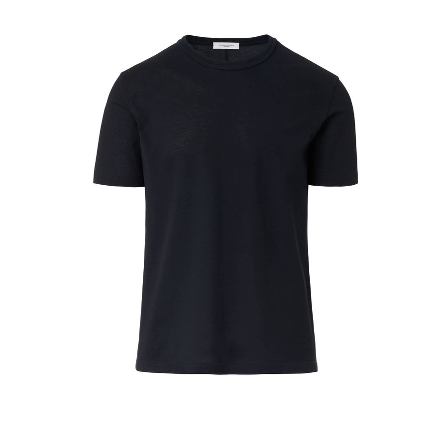 Paolo Pecora T-Shirt in Piquet Extrafine - Nera Consegna Veloce