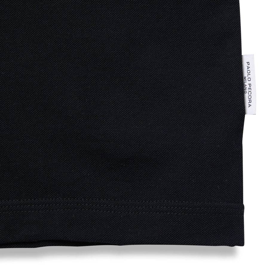Paolo Pecora T-Shirt in Piquet Extrafine - Nera Consegna Veloce