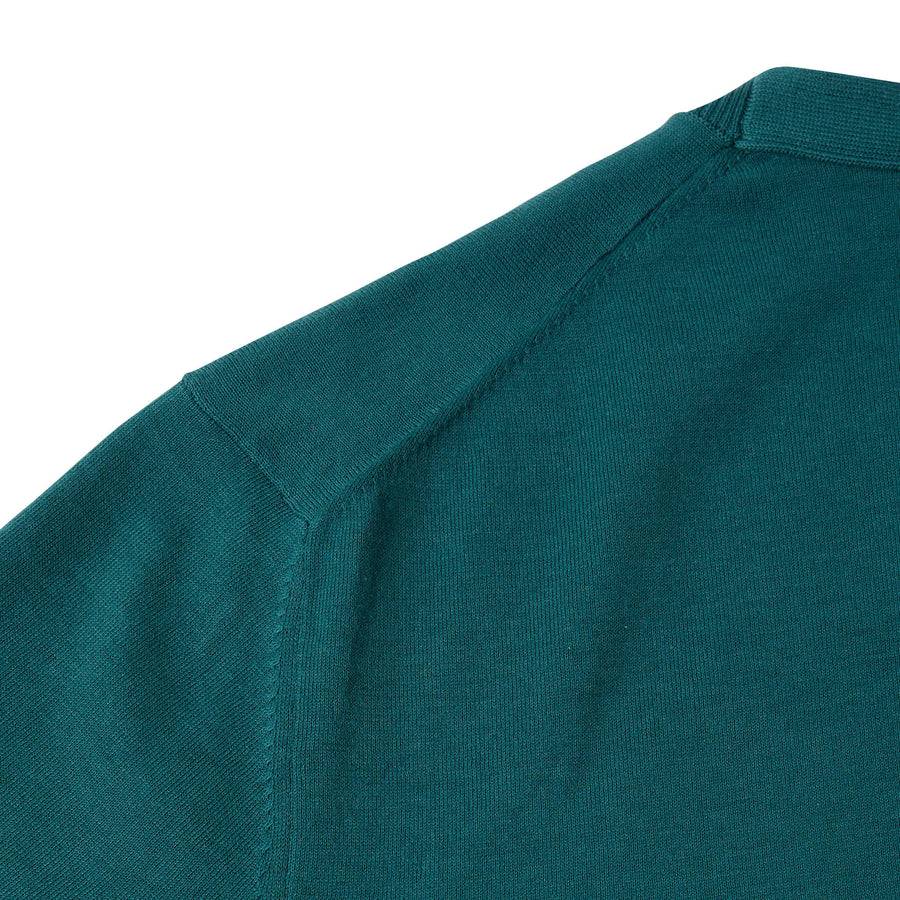Paolo Pecora Maglia Puro Cotone Extrafine - Verde Promozione Limitata