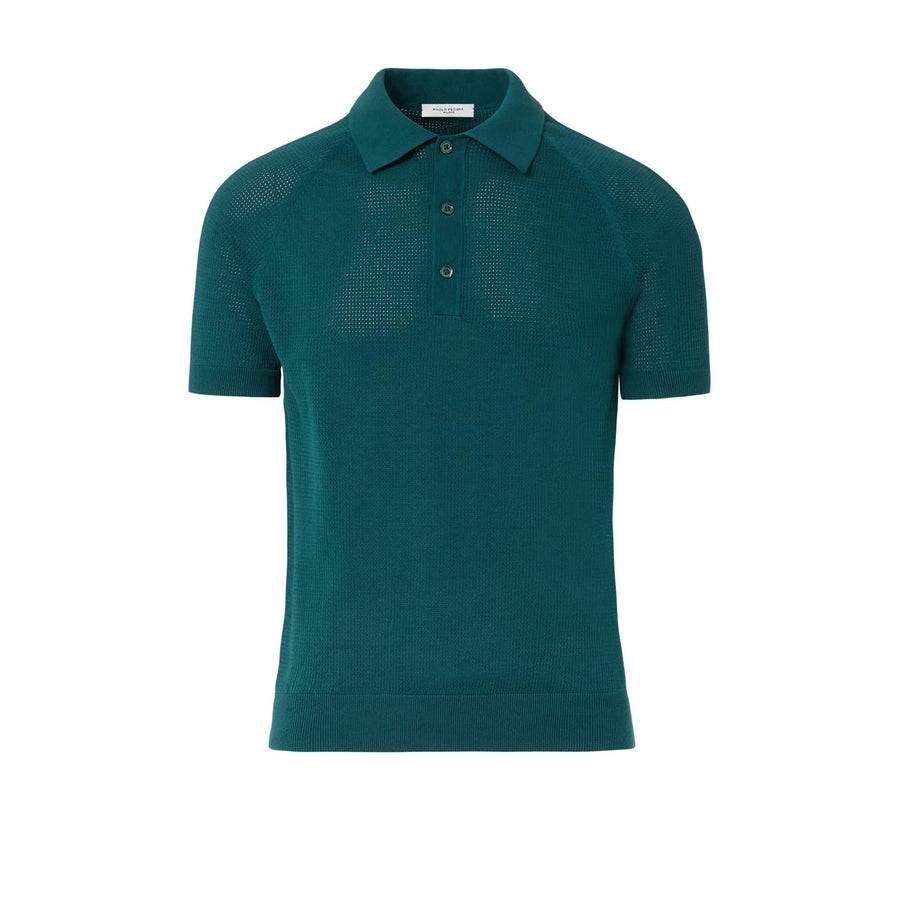 Paolo Pecora Maglia in Cotone Crepe Extrafine - Verde Malachite Fino Al -60%