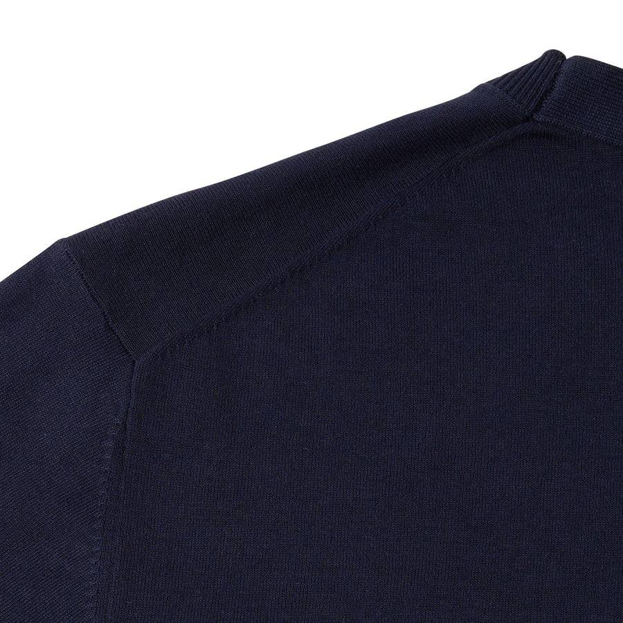 Paolo Pecora Maglia Manica Lunga in Puro Cotone Extrafine - Blu Outlet
