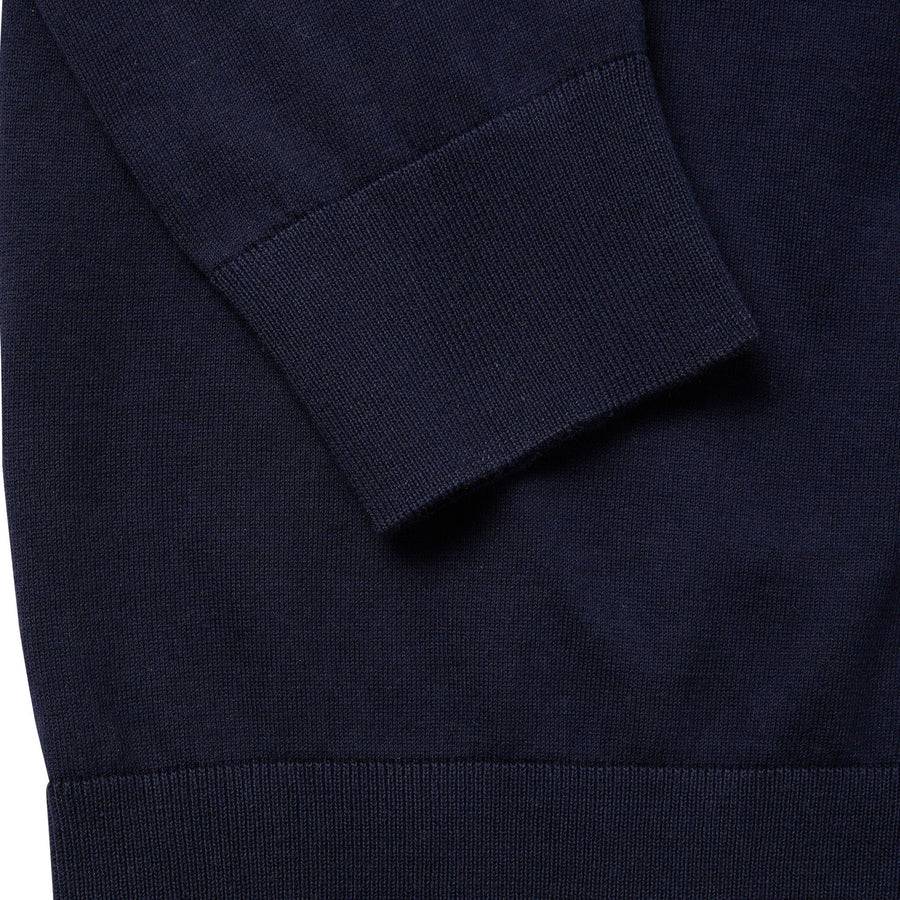 Paolo Pecora Maglia Manica Lunga in Puro Cotone Extrafine - Blu Outlet