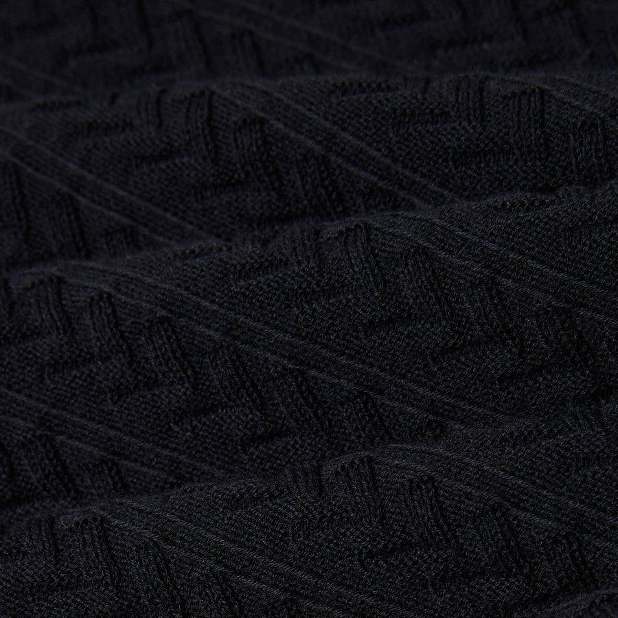 Paolo Pecora Polo Manica Corta in Puro Cotone Extrafine - Nero In Vendita