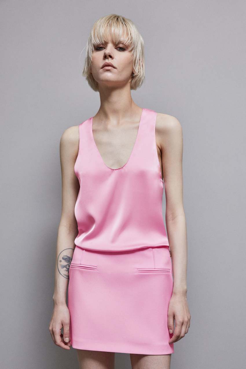 Patrizia Pepe Blusa in raso lucido Presa