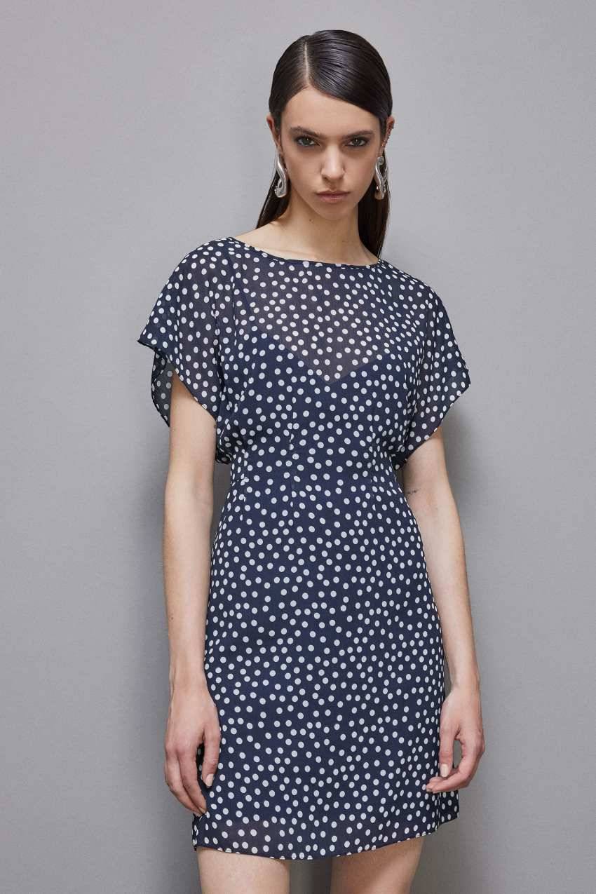 Patrizia Pepe Mini abito fantasia in georgette Vendite Flash