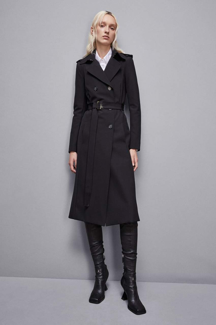 Patrizia Pepe Trench con fibbia in nylon bielastico Novità