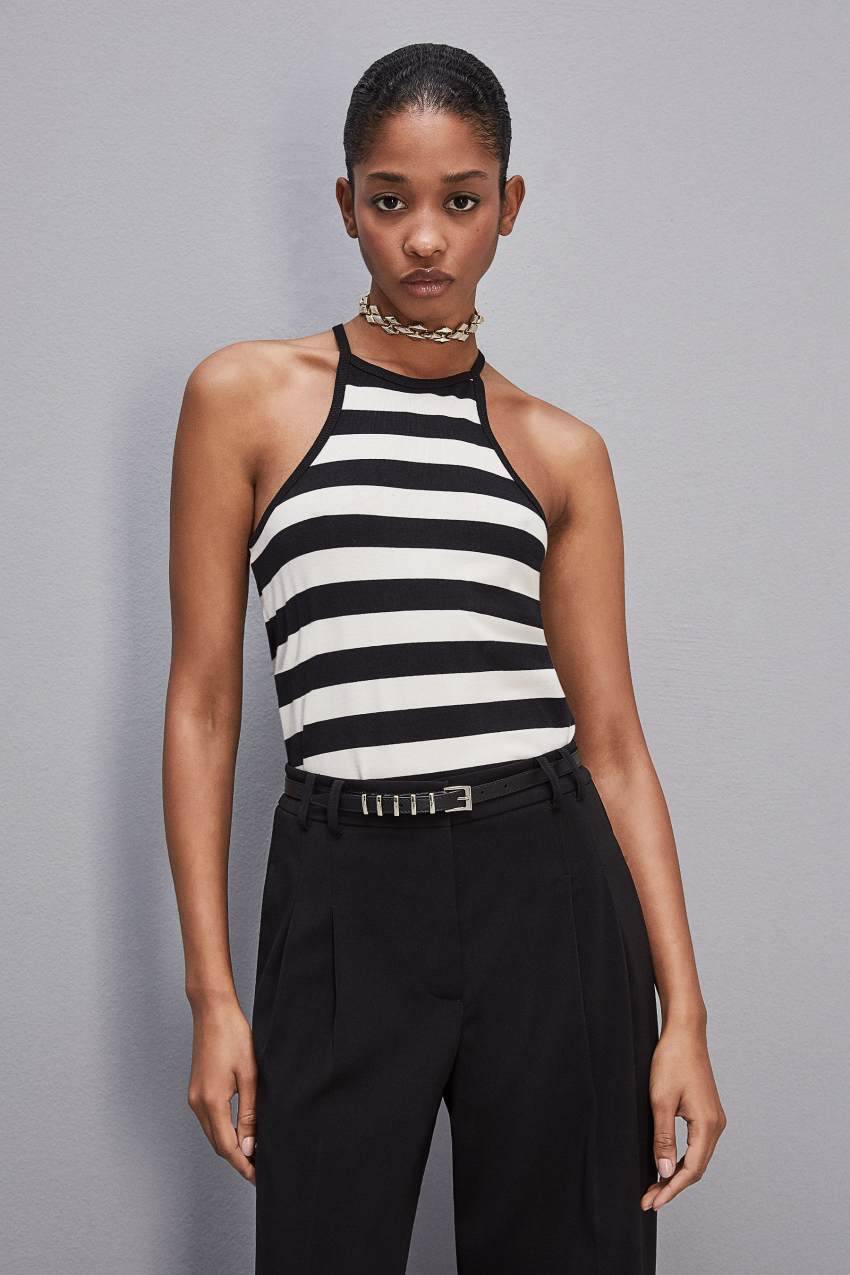 Patrizia Pepe Top senza maniche in jersey cotone stretch 2025