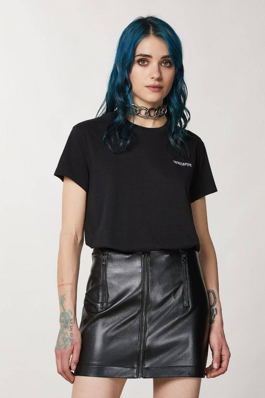 Patrizia Pepe T-shirt a maniche corte in jersey Italia