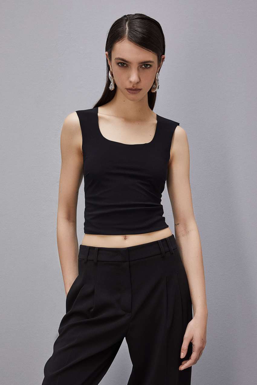 Patrizia Pepe Top canotta in jersey stretch In Linea