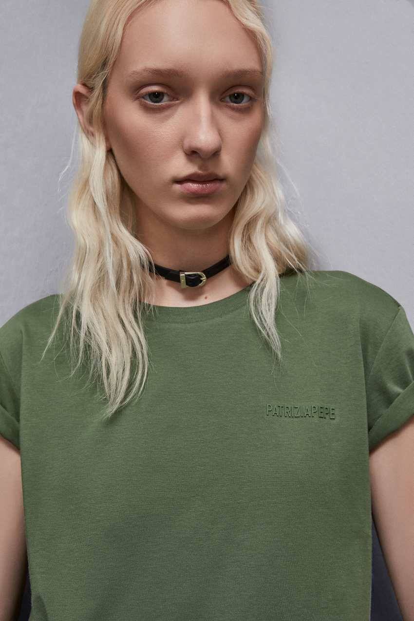 Patrizia Pepe T-shirt a maniche corte in jersey Spedizione Gratuita
