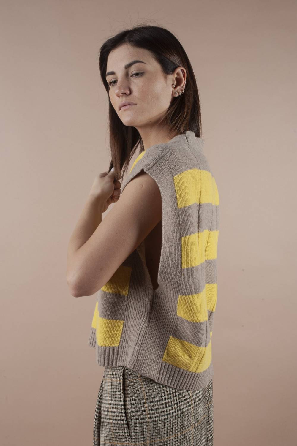 Pdr Phisique Du Role PHISIQUE DU ROLE STRIPED SWEATER TOP IN MERINOS WOOL Offerta