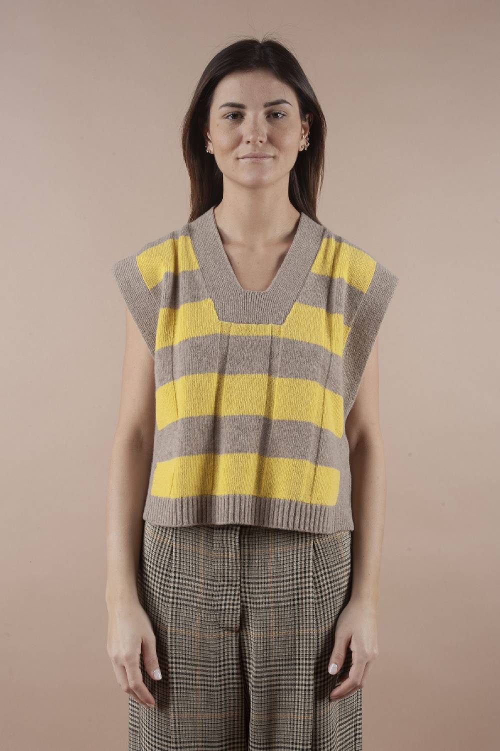 Pdr Phisique Du Role PHISIQUE DU ROLE STRIPED SWEATER TOP IN MERINOS WOOL Offerta