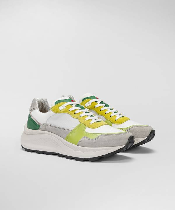Peuterey Sneakers in pelle con dettagli nylon e nappa Nuova
