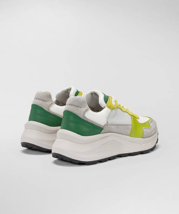 Peuterey Sneakers in pelle con dettagli nylon e nappa Nuova