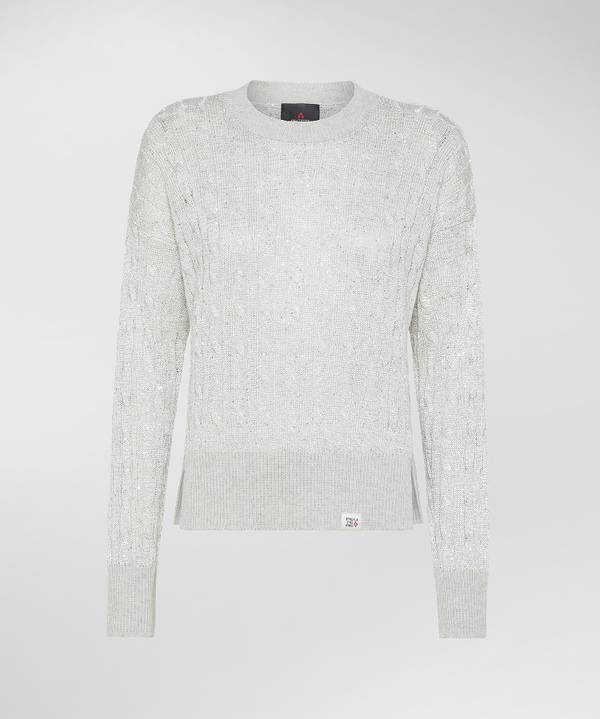 Peuterey Maglia a trecce con paillettes Spedizione Gratuita