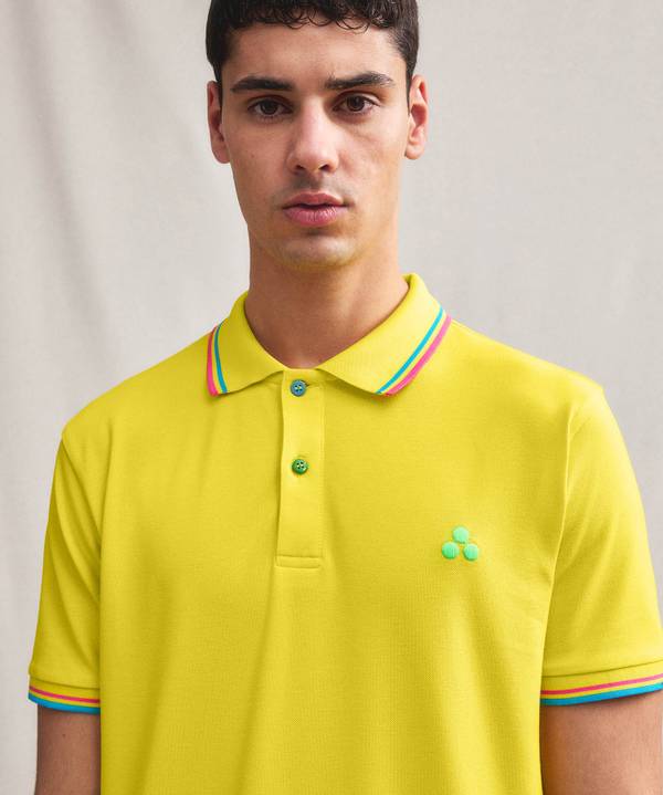 Peuterey Polo in piquet con dettagli fluo Negozi Online