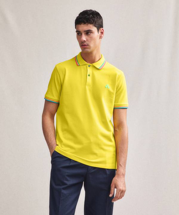 Peuterey Polo in piquet con dettagli fluo Negozi Online