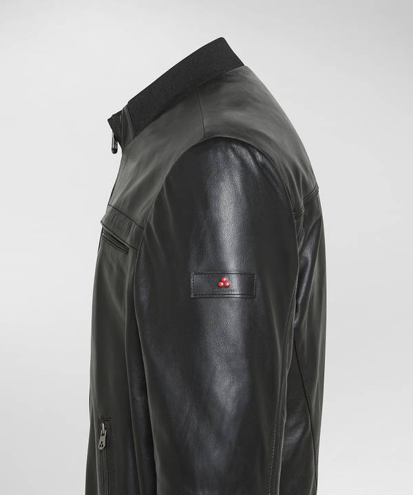 Peuterey Giacca Biker In Pelle Sconto
