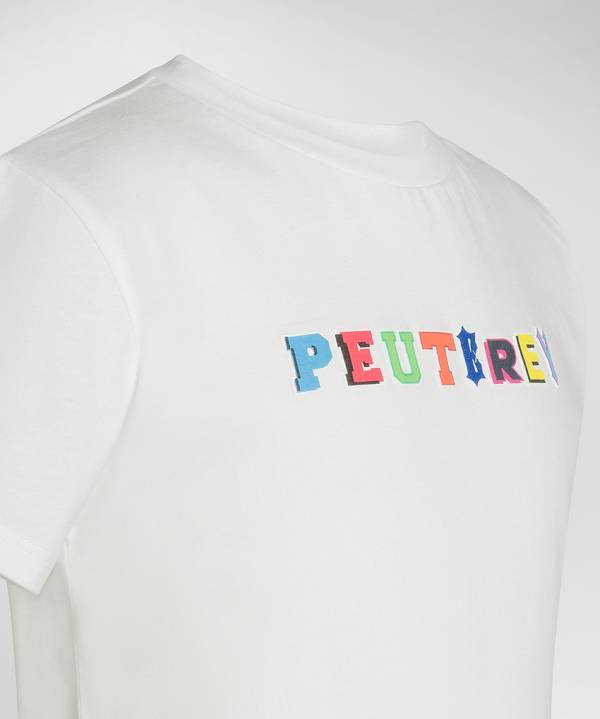 Peuterey T-shirt in cotone con stampa Italia