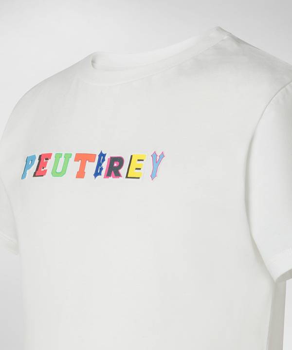 Peuterey T-shirt in cotone con stampa Italia