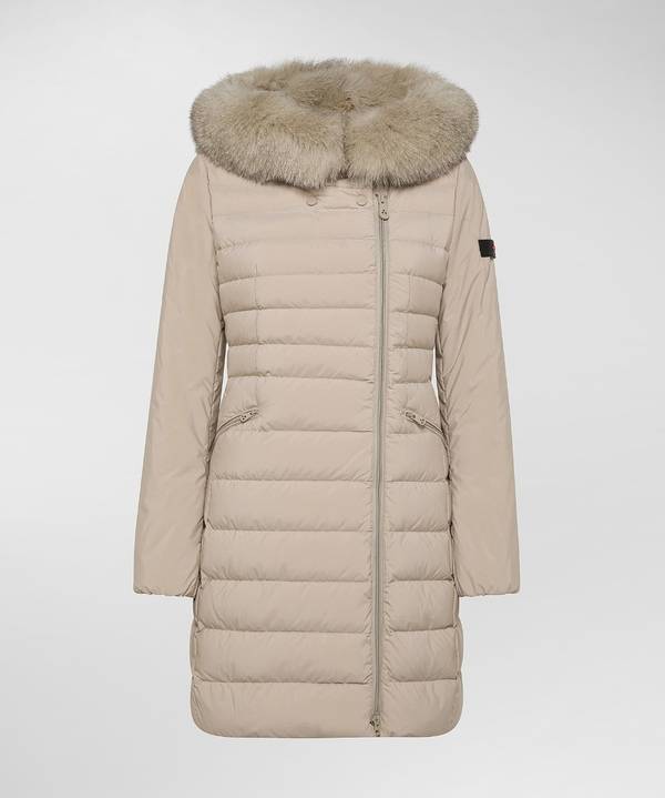 Peuterey Piumino Slim Con Pelliccia Nuovo