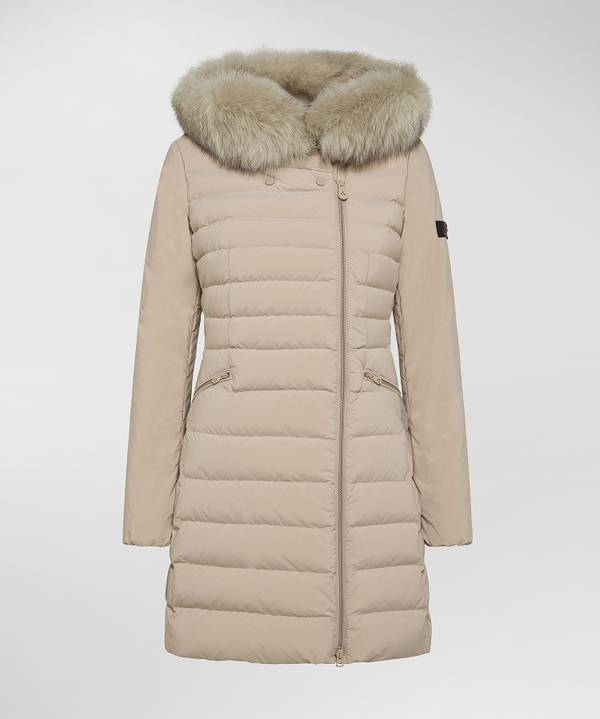 Peuterey Piumino Slim Con Pelliccia Nuovo