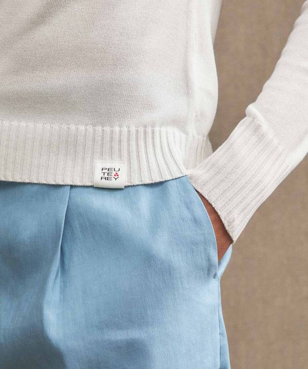 Peuterey Maglia paricollo con polsini a contrasto Online