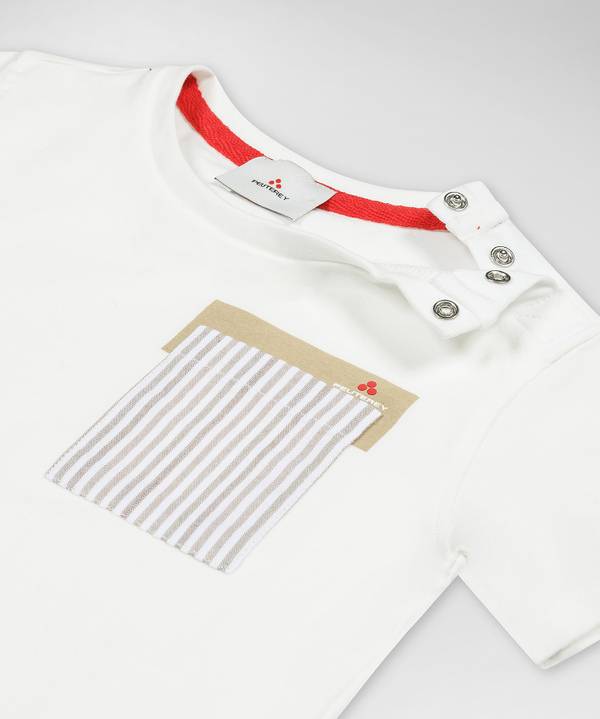 Peuterey T-shirt con taschino rigato Negozio