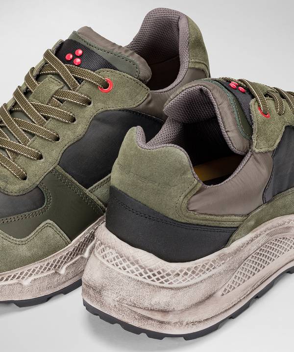 Peuterey Scarpa In Nylon E Pelle Con Suola Eva Effetto Used Hotsell