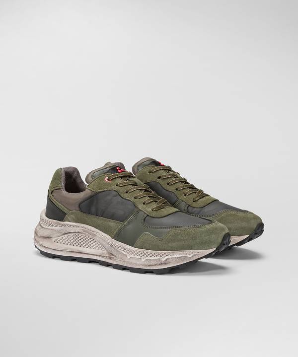Peuterey Scarpa In Nylon E Pelle Con Suola Eva Effetto Used Hotsell