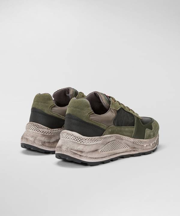 Peuterey Scarpa In Nylon E Pelle Con Suola Eva Effetto Used Hotsell