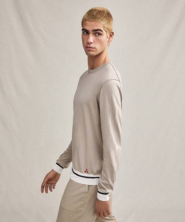 Peuterey Maglia tricot con dettagli rigati Saldi Di Fabbrica