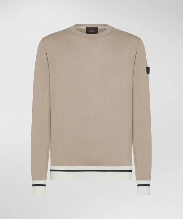 Peuterey Maglia tricot con dettagli rigati Saldi Di Fabbrica