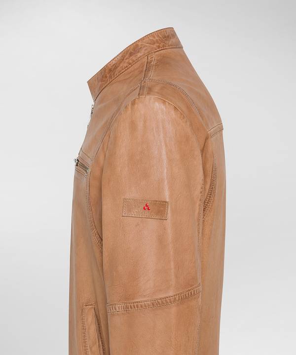 Peuterey Giacca biker in morbida pelle Moda