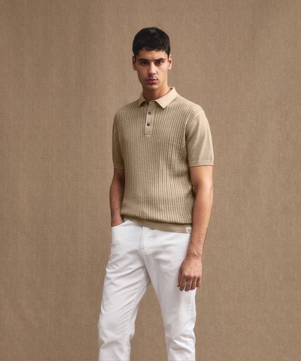 Peuterey Polo a treccia in tricot di cotone 2025