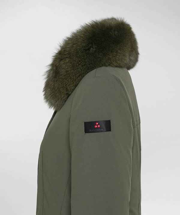 Peuterey Giacca Slim Con Pelliccia In Linea