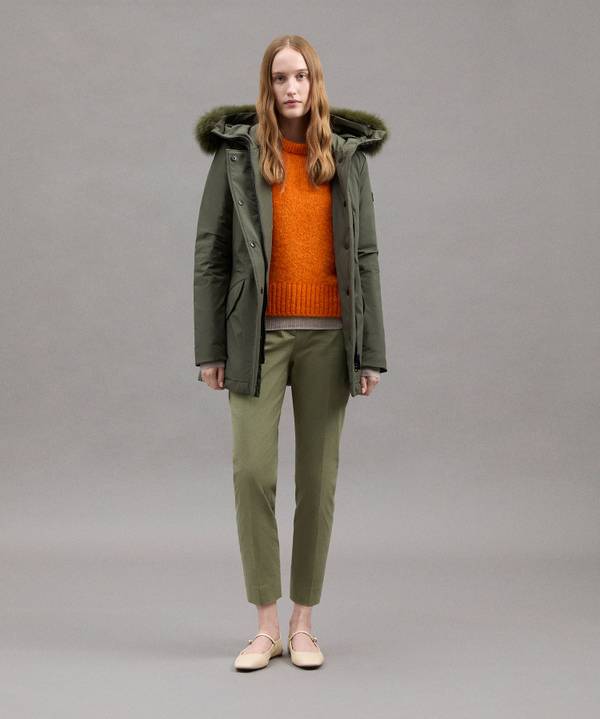 Peuterey Giacca Slim Con Pelliccia In Tono Colore Nuovo