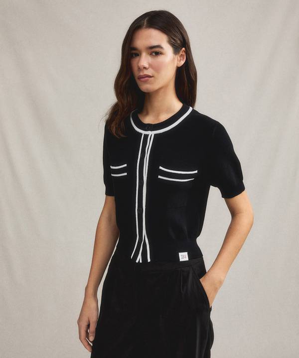 Peuterey Cardigan manica corta con tasche al petto Consegna Veloce